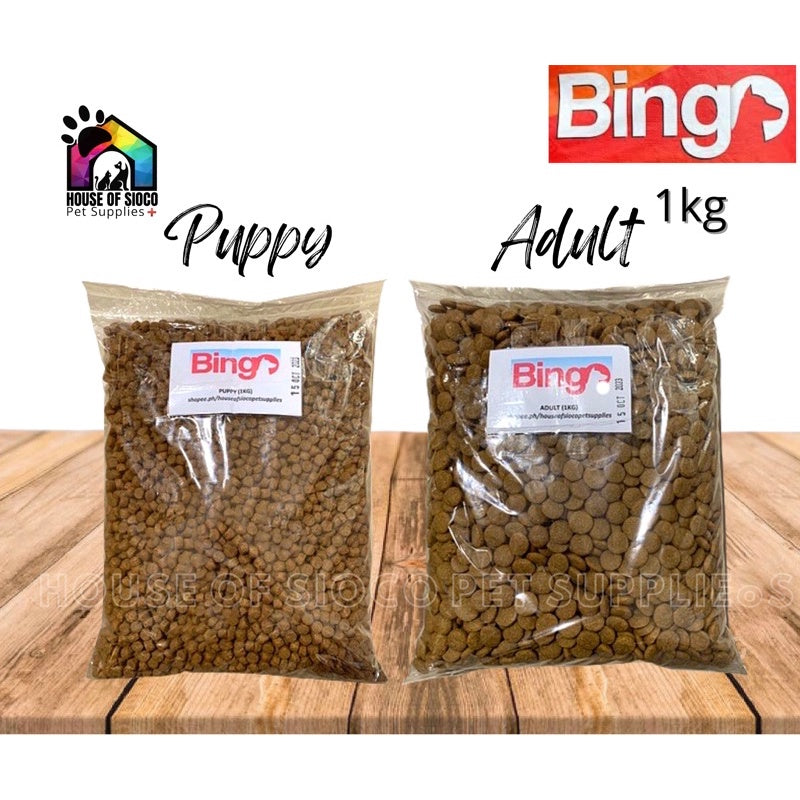 Bingo Dry Dog Food For Adult & Puppy 1kg