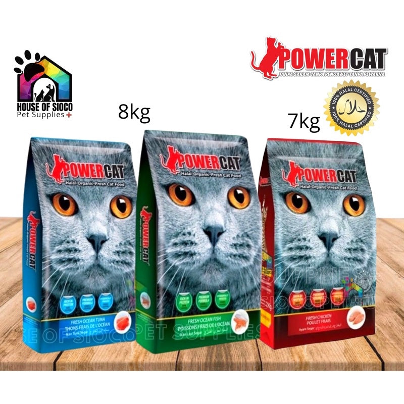 Powercat Organic Dry Cat Food [Halal] 7kg-8kg