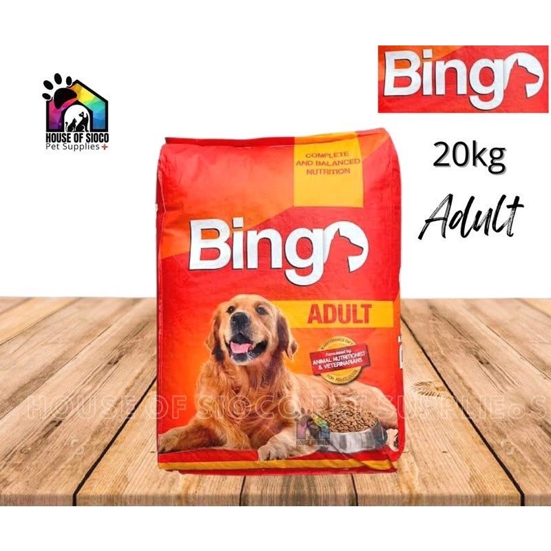 Bingo Dry Dog Food for Adult & Puppy 20kg