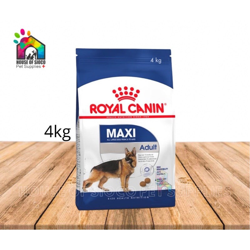 Royal Canin Maxi Adult Dry (4kg) Dog Food - Size Health Nutrition