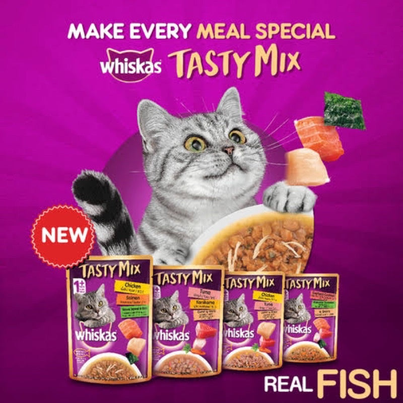 Whiskas Tasty Mix 1+ Wet Cat Food 70g