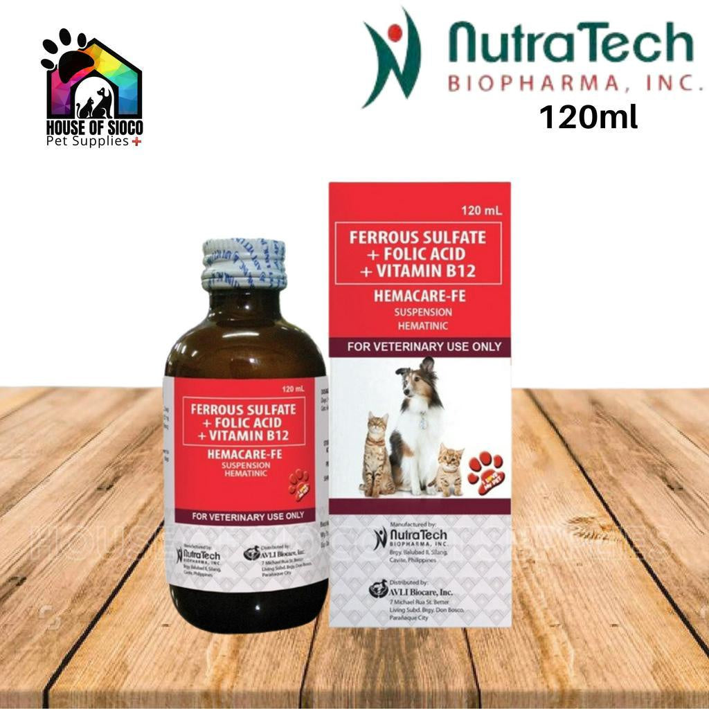 Hemacare-Fe Syrup Iron Supplement For Cats & Dogs 120ml