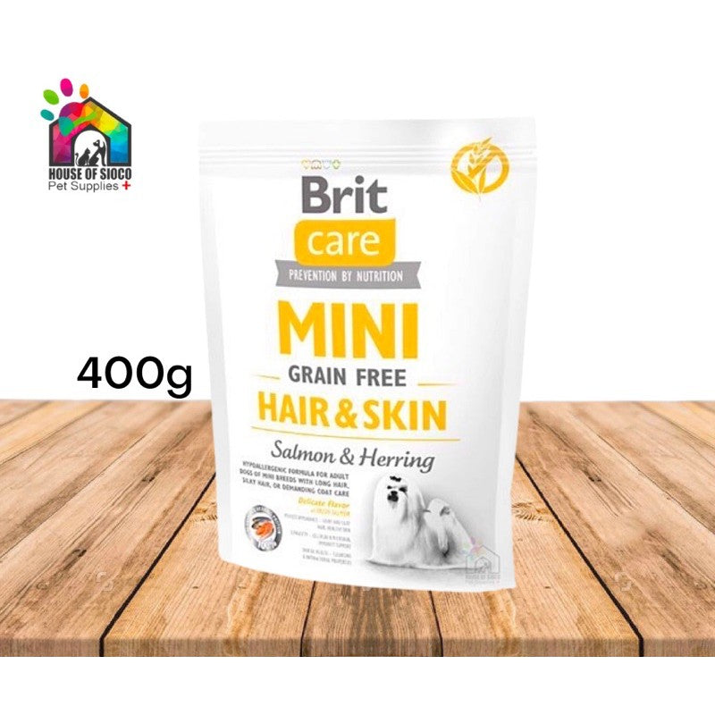 Brit Care Mini Grain-Free Hair & Skin Dry Dog Food 400g