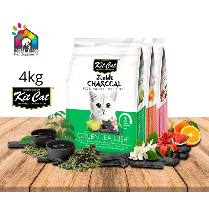 Kit Cat Zeolite Charcoal Cat Litter 4kg