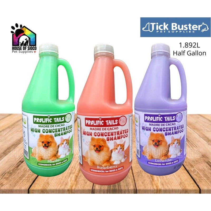 Prolific Tails Madre de Cacao Concentrated Pet Shampoo 1/2 Gallon (1.892L)