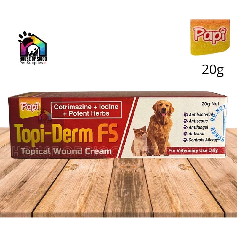 Papi Topi-Derm Wound Cream For Pets 20g