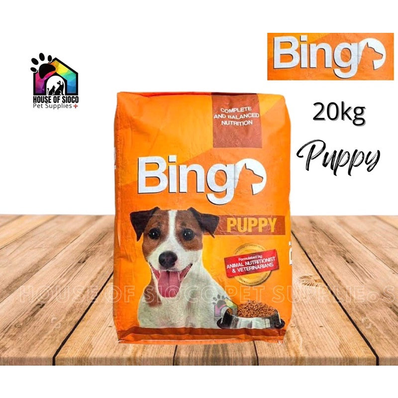 Bingo Dry Dog Food for Adult & Puppy 20kg