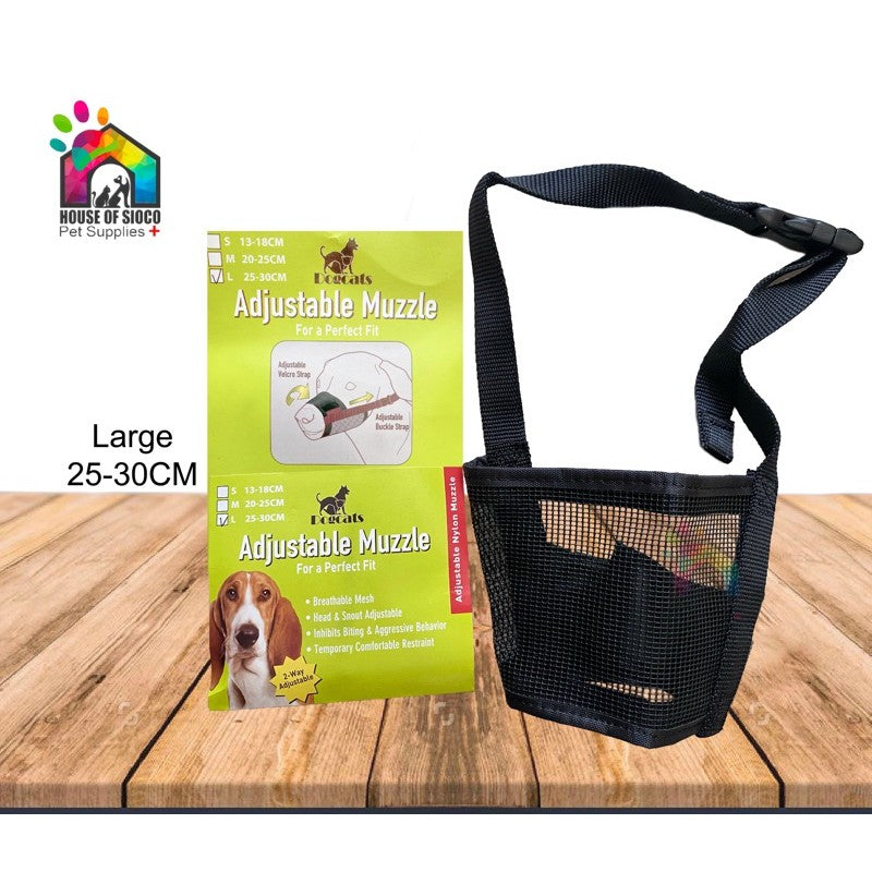 Dog Adjustable Muzzle (Breathable Mesh)