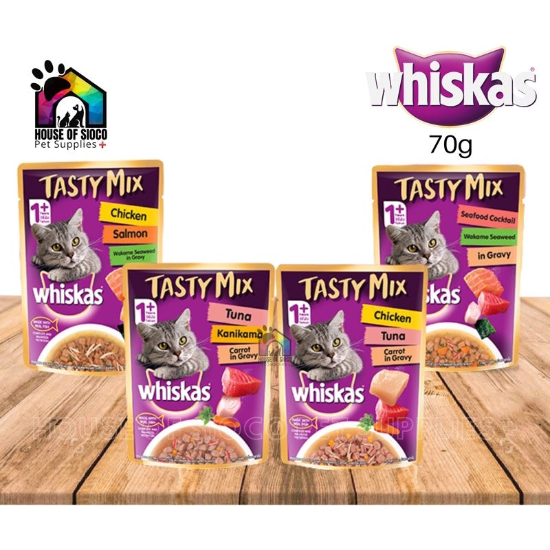 Whiskas Tasty Mix 1+ Wet Cat Food 70g