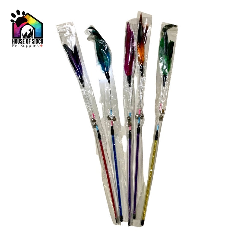 Long Cat Teaser with Feathers