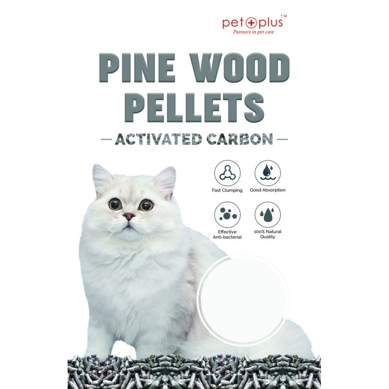 Pet Plus Pine Wood Pellets Charcoal Cat Litter 5kg
