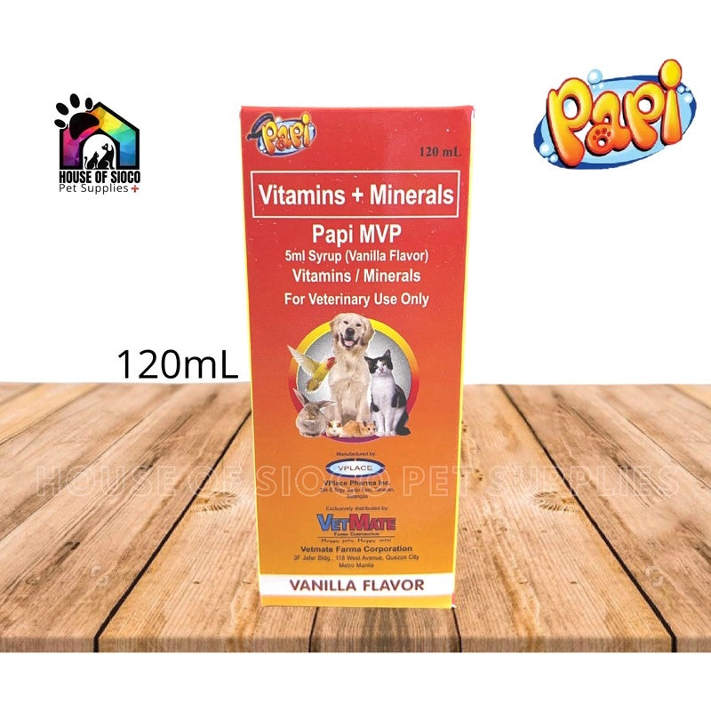 Papi MVP Vitamins + Minerals For Pets120ml