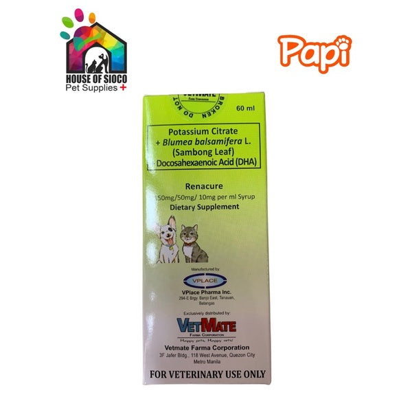 Papi Renacure Kidney Supplement For Pets 60ml
