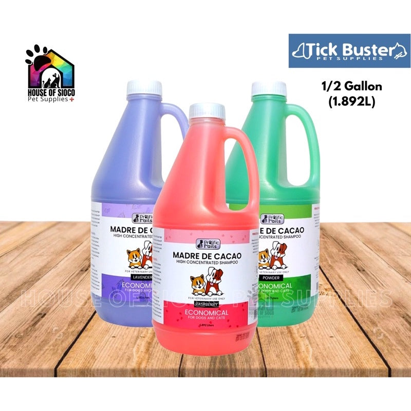 Prolific Tails Madre de Cacao Concentrated Pet Shampoo 1/2 Gallon (1.892L)