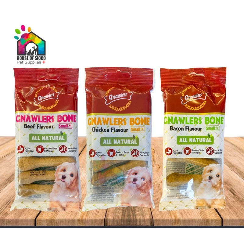 Gnawlers Bone Small Dog Treats 6pcs