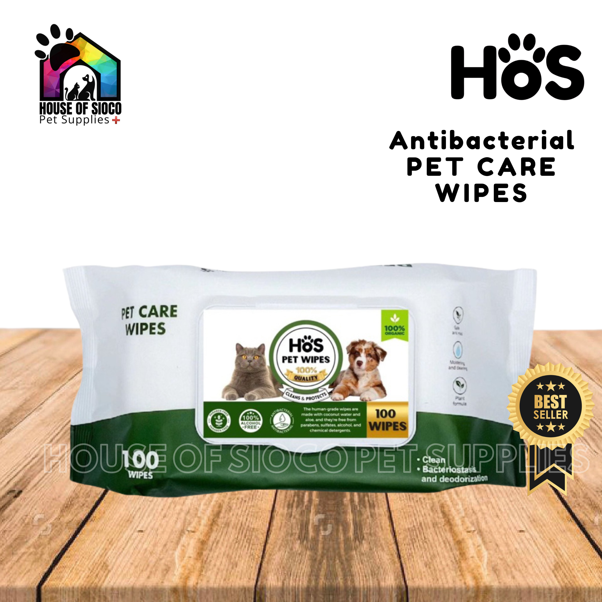 HOS Pet Care Wipes 100pcs