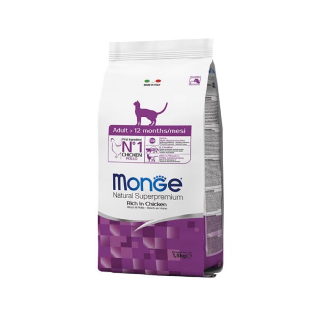 Monge Natural Superpremium Adult Cat Dry Food 1.5kg