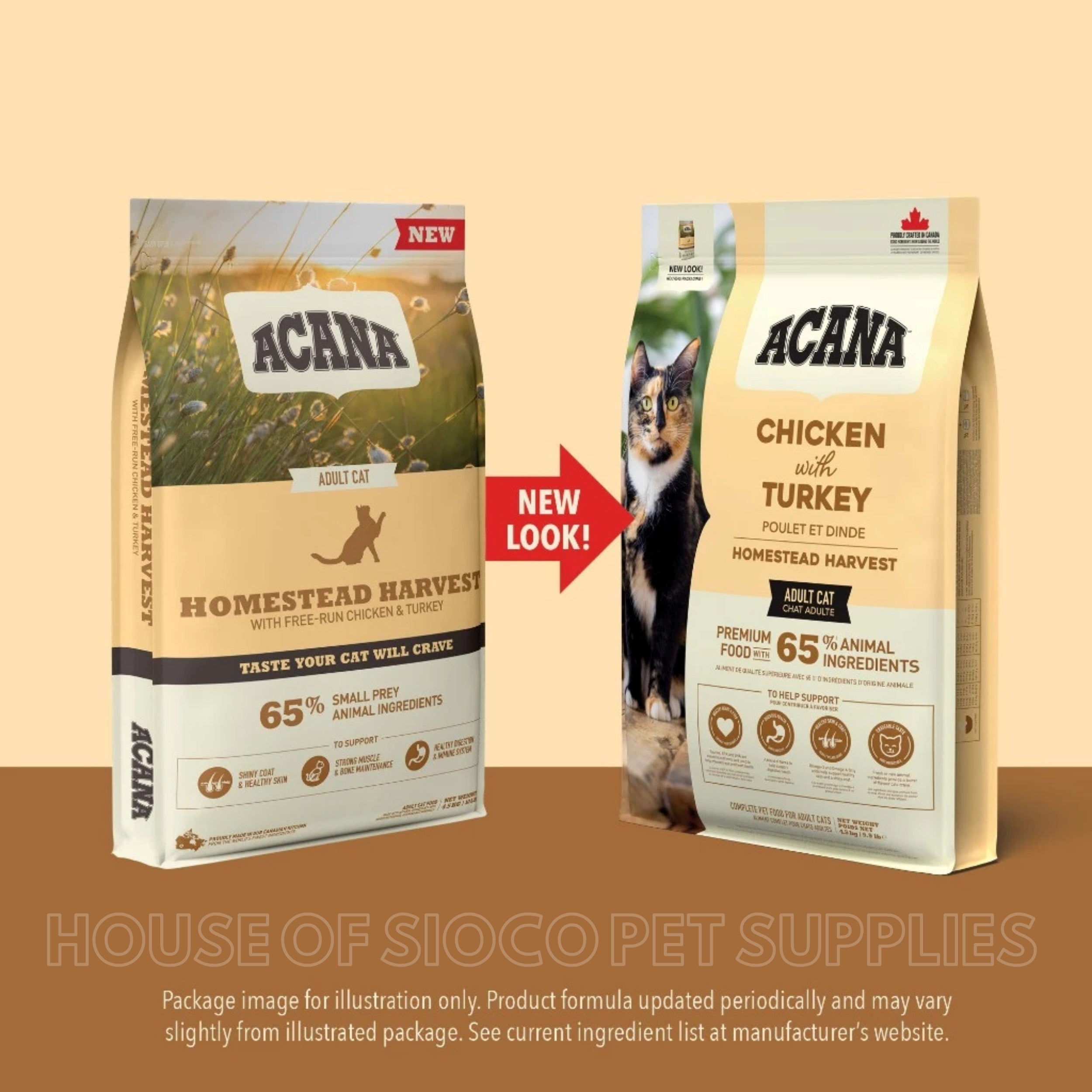 Acana Homestead Harvest Dry Adult Cat Food 4.5kg