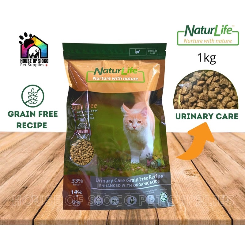 NaturLife Urinary Care Grain-Free Dry Cat Food 1kg