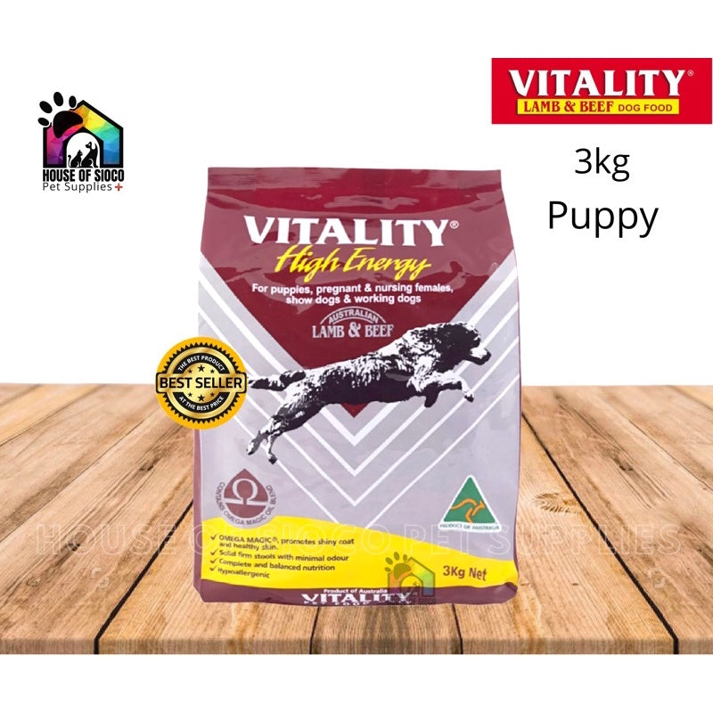 Vitality Puppy and Adult Dog Dry Food 3kg