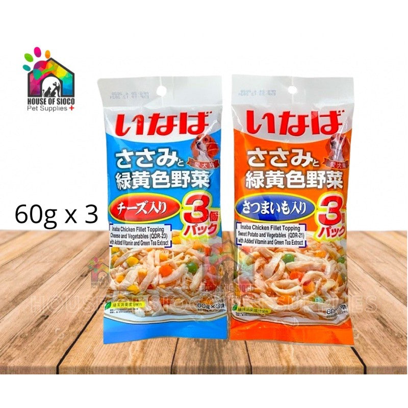 Inaba Chicken Fillet Toppings Wet Dog Food 60g x 3sticks