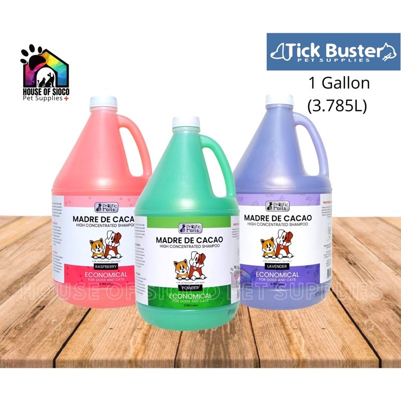 Prolific Tails Madre de Cacao Concentrated Pet Shampoo 1 Gallon (3.785L)