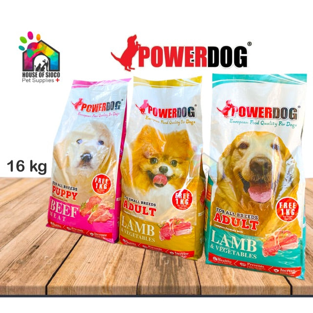 Powerdog Puppy & Adult Dog Dry Food 16kg