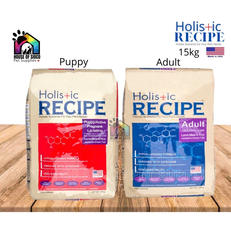 Holistic Recipe Adult & Puppy Dry Dog Food 15kg