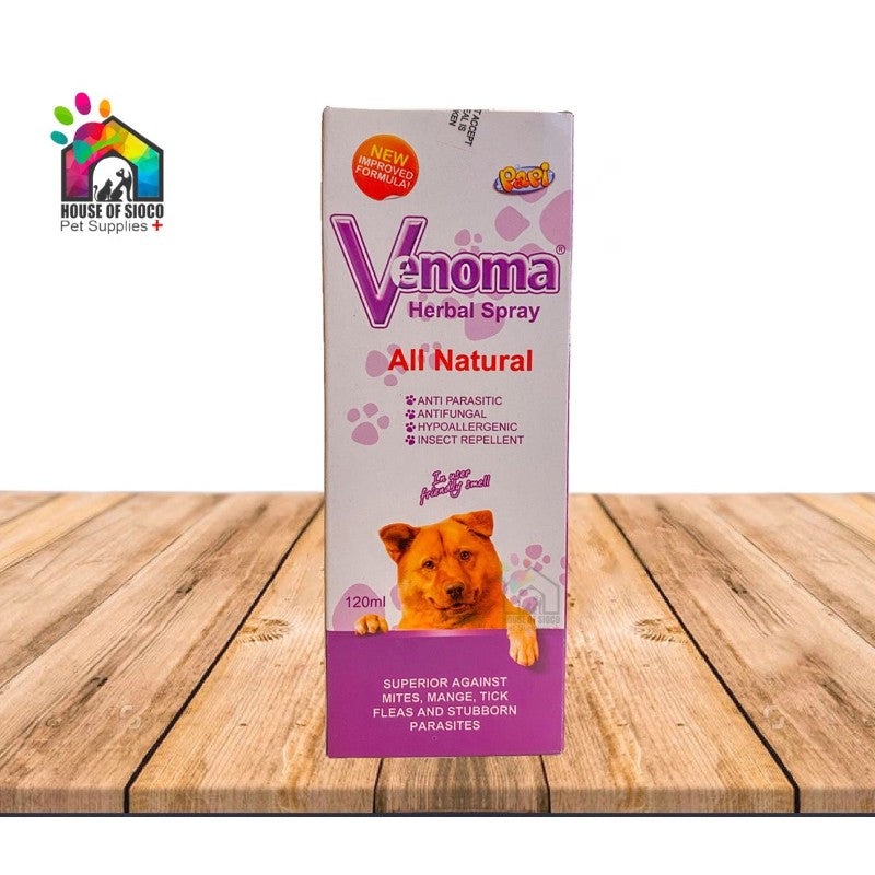 Papi Venoma Anti-Parasitic Herbal Spray For Pets 120ml