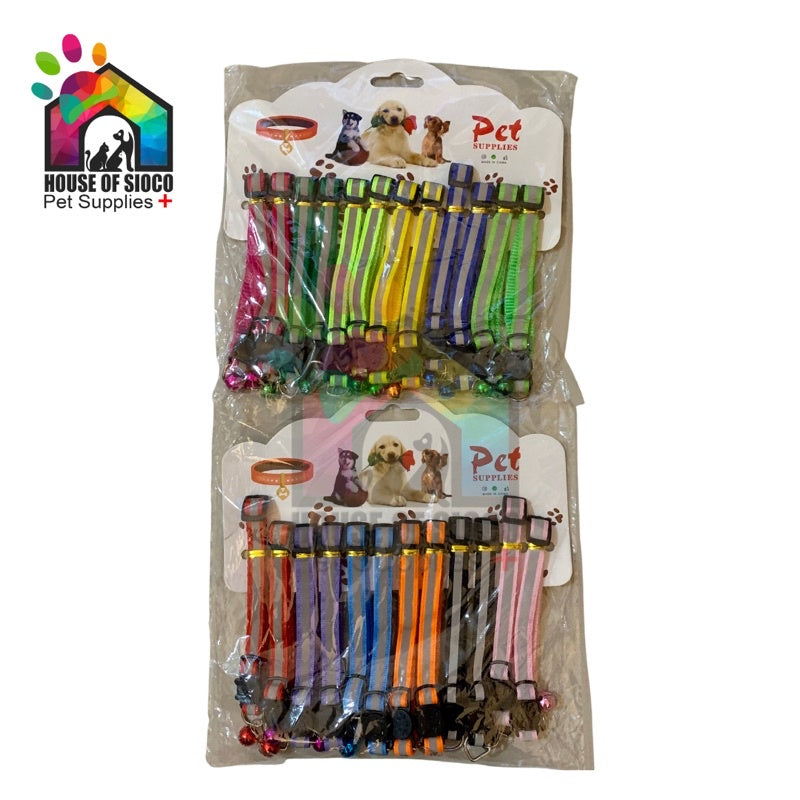 Pet Collar Reflective w/ Cat Design Lock 1cm