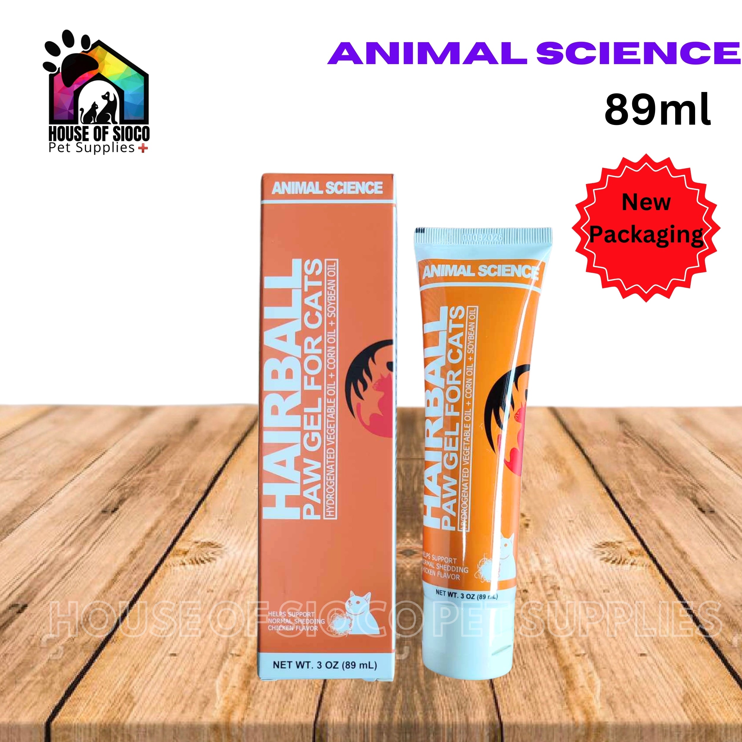 Animal Science Hairball Paw-Gel For Cats 89ml