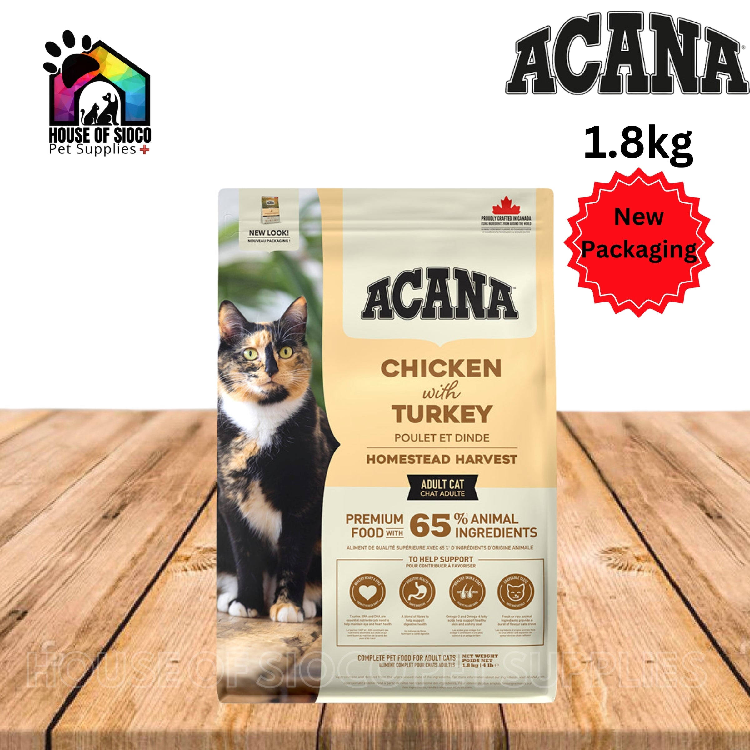 Acana Homestead Harvest Dry Adult Cat Food 1.8kg