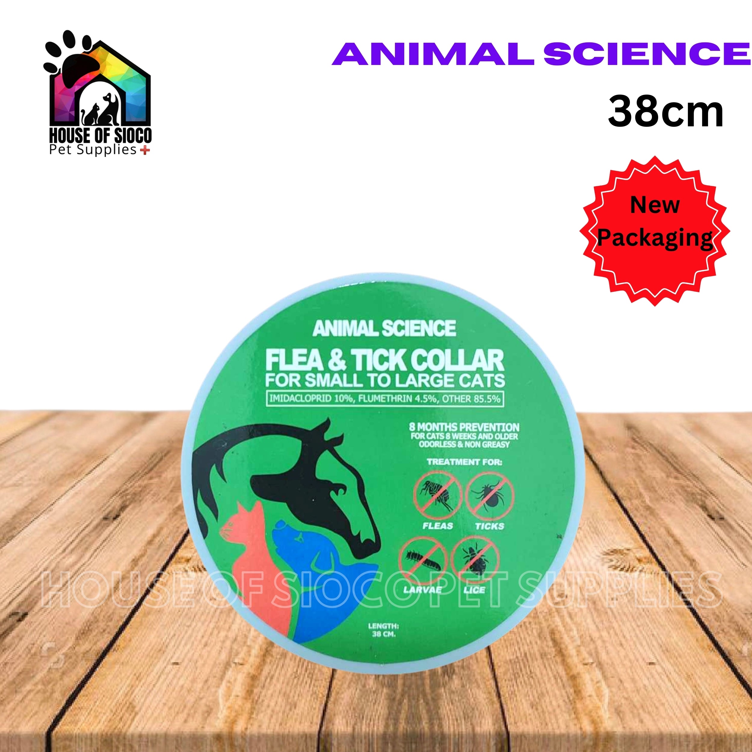 Animal Science Flea & Tick Collar For Cats 38cm
