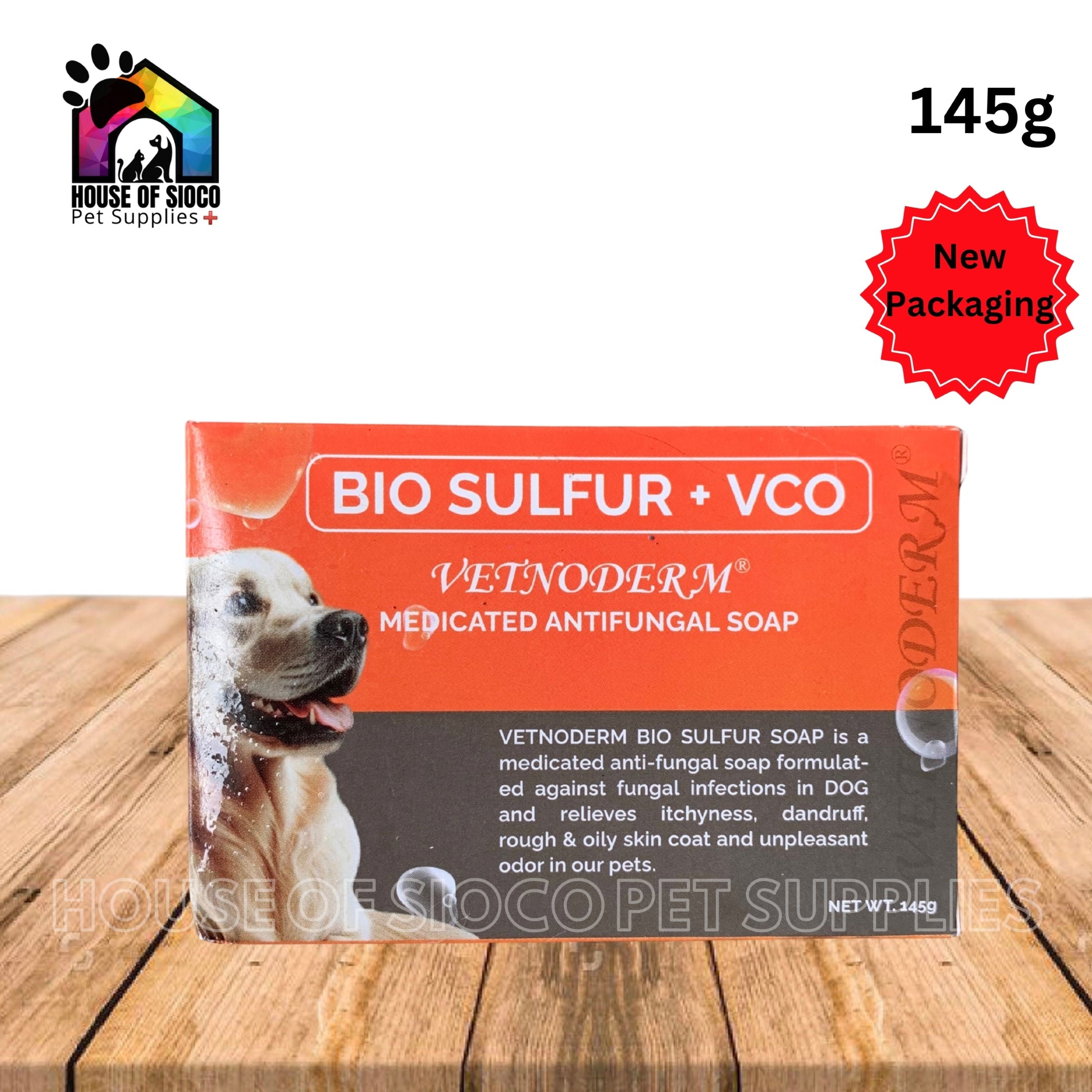 Vetnoderm Sulfur + VCO Medicated Antifungal Soap 145g