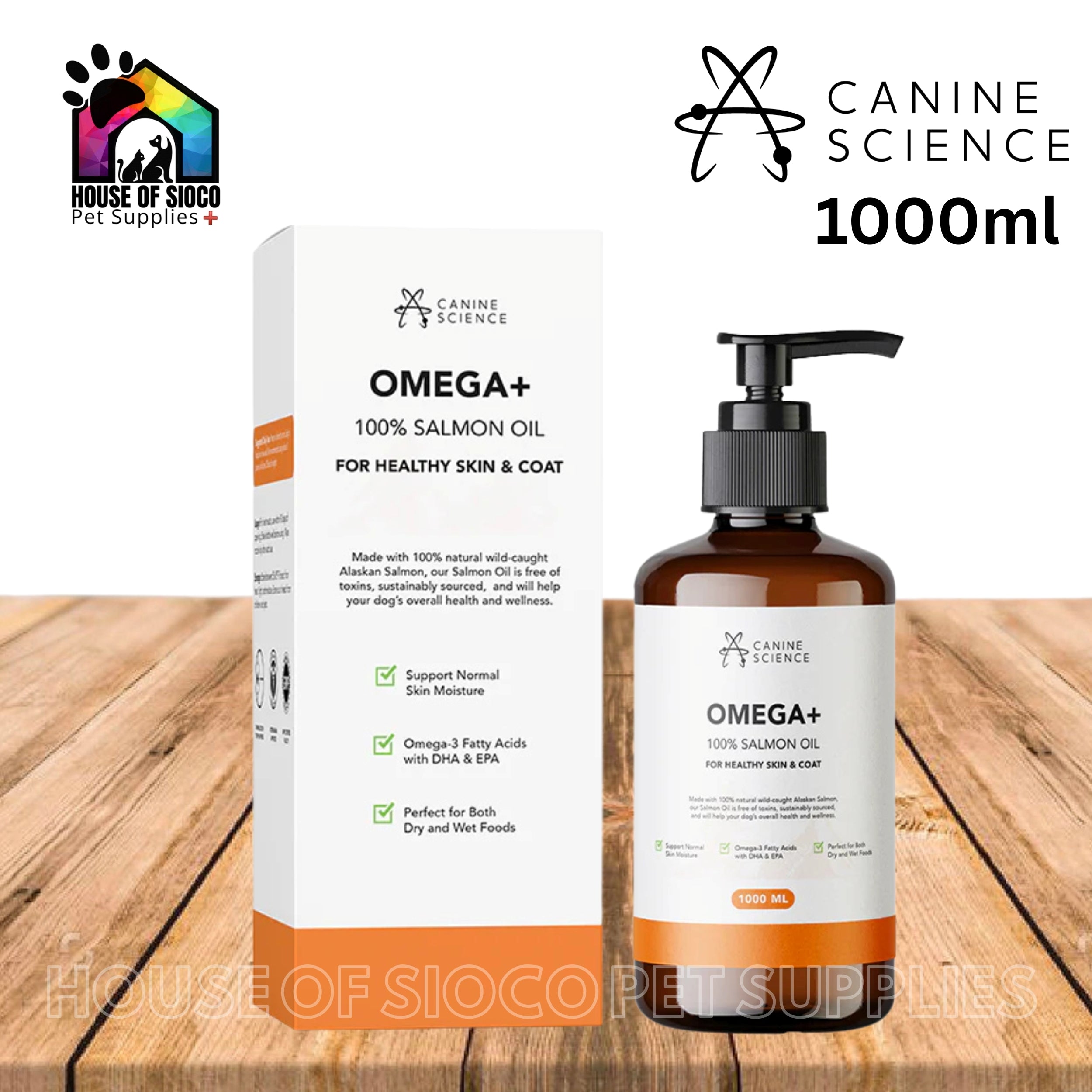 Canine Science Omega+ 100% Salmon Oil For Dogs 1000ml