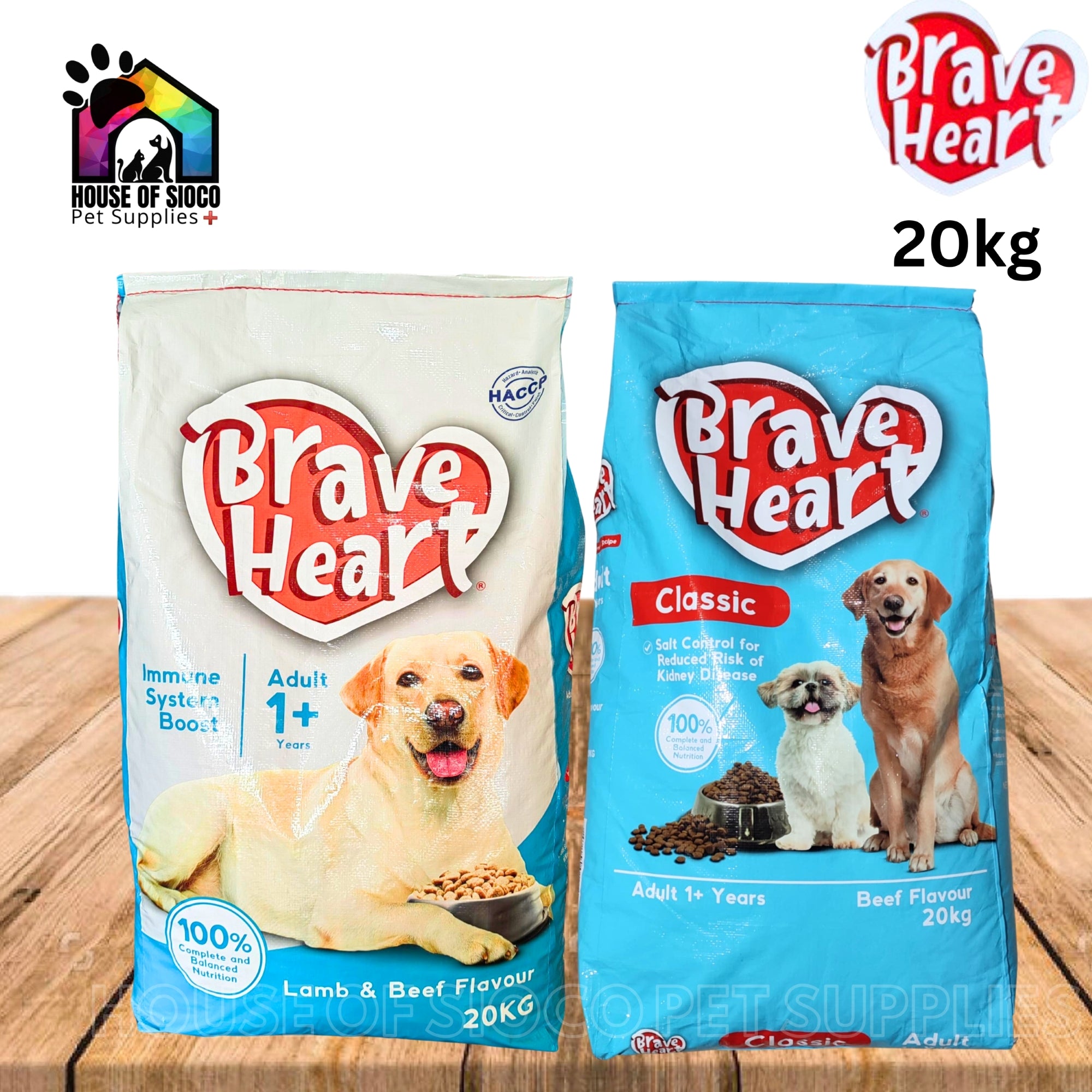 Brave Heart Adult Dry Dog Food 20kg