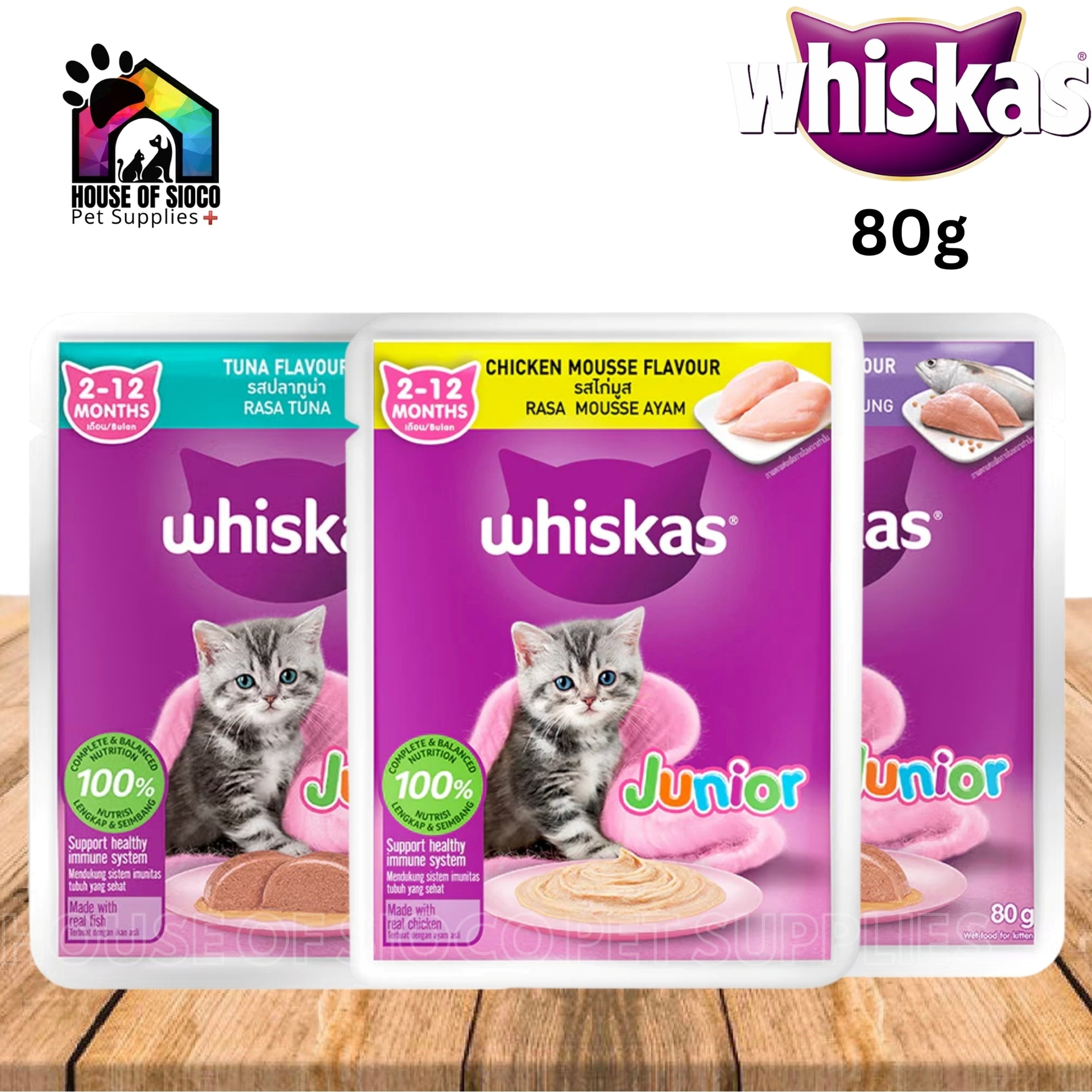 Whiskas Jr. Kitten Wet Food 80g