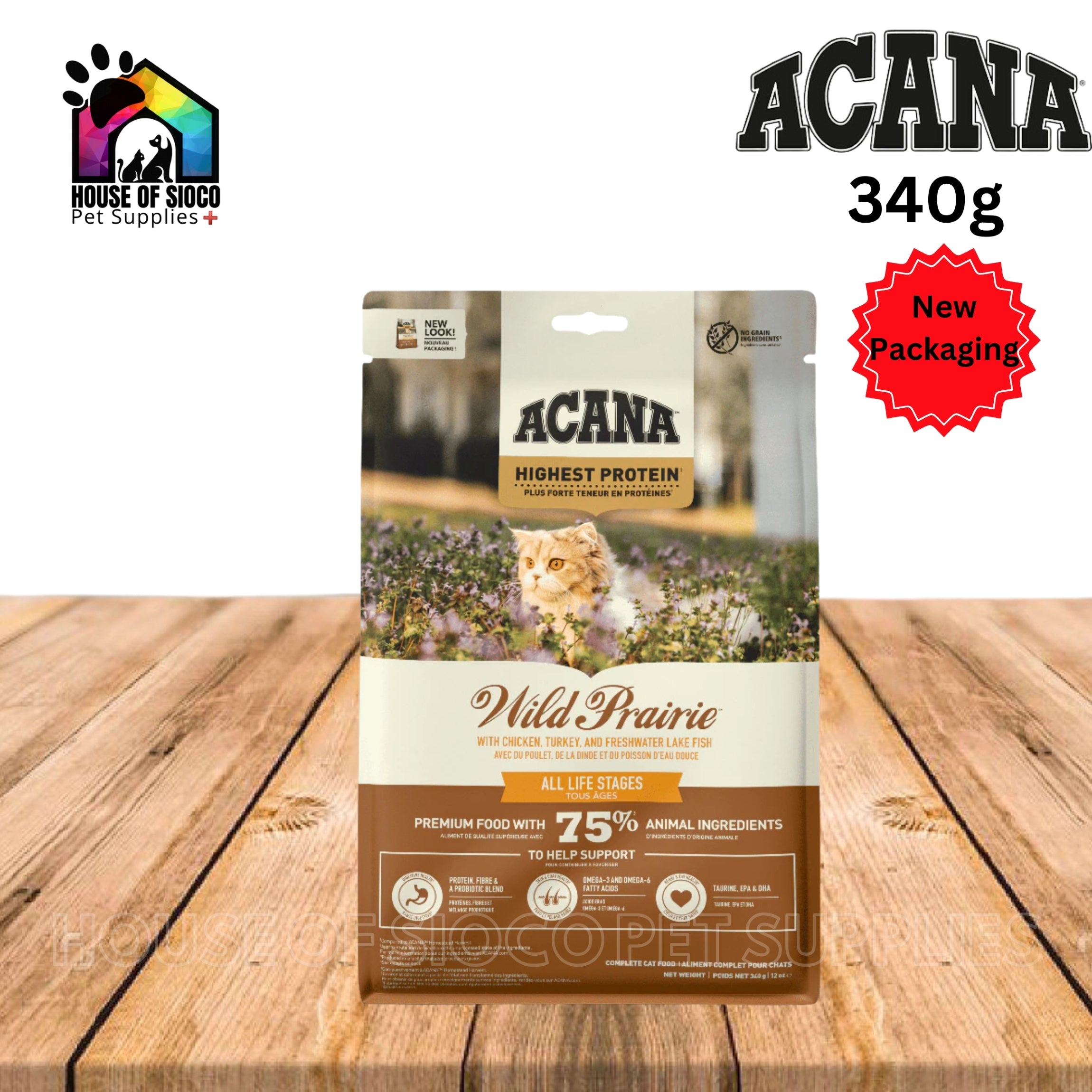 Acana Wild Prairie Dry Cat Food 340g