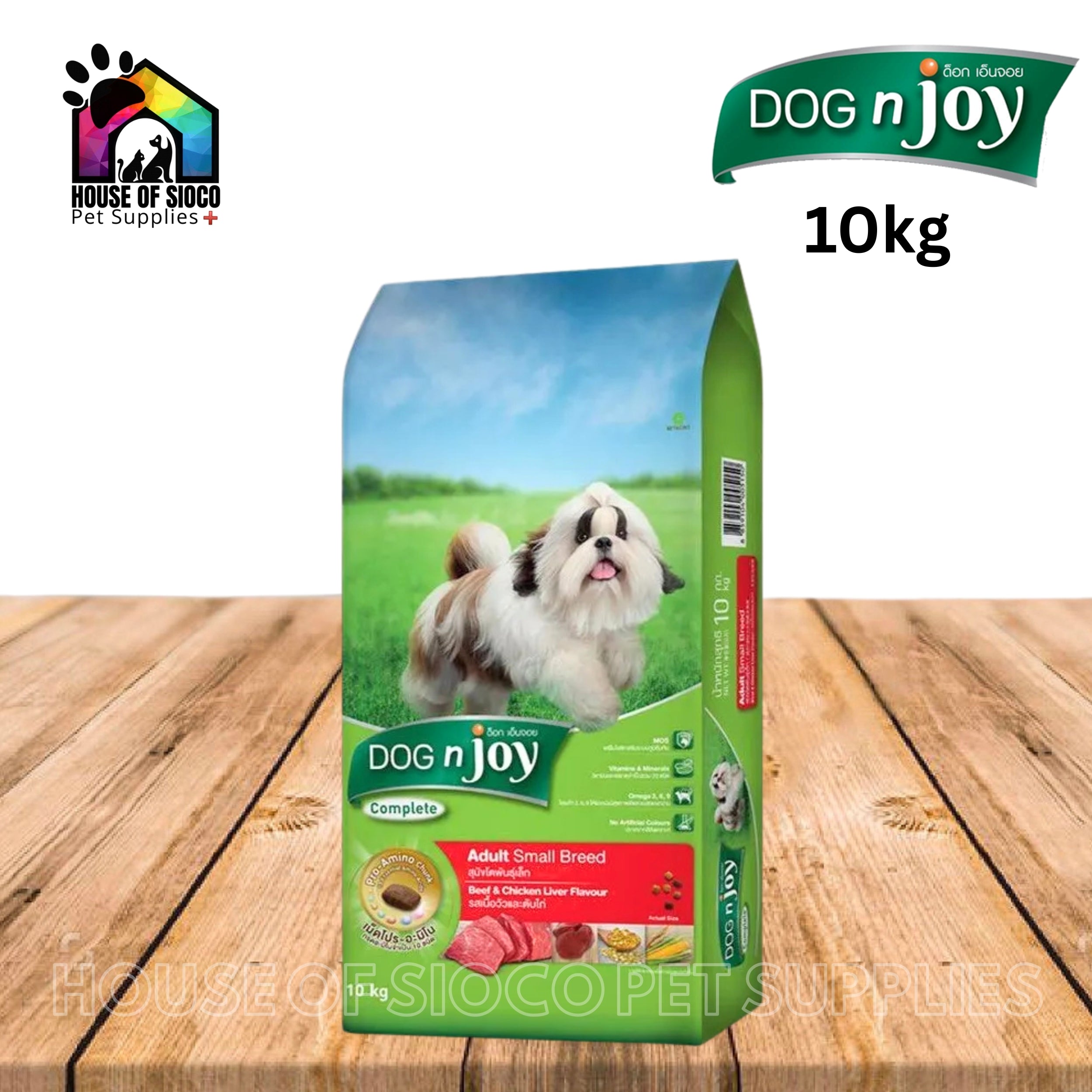 Dog n Joy Adult Small Breed Dry Dog Food 10kg (Beef & Chicken Liver Flavour)