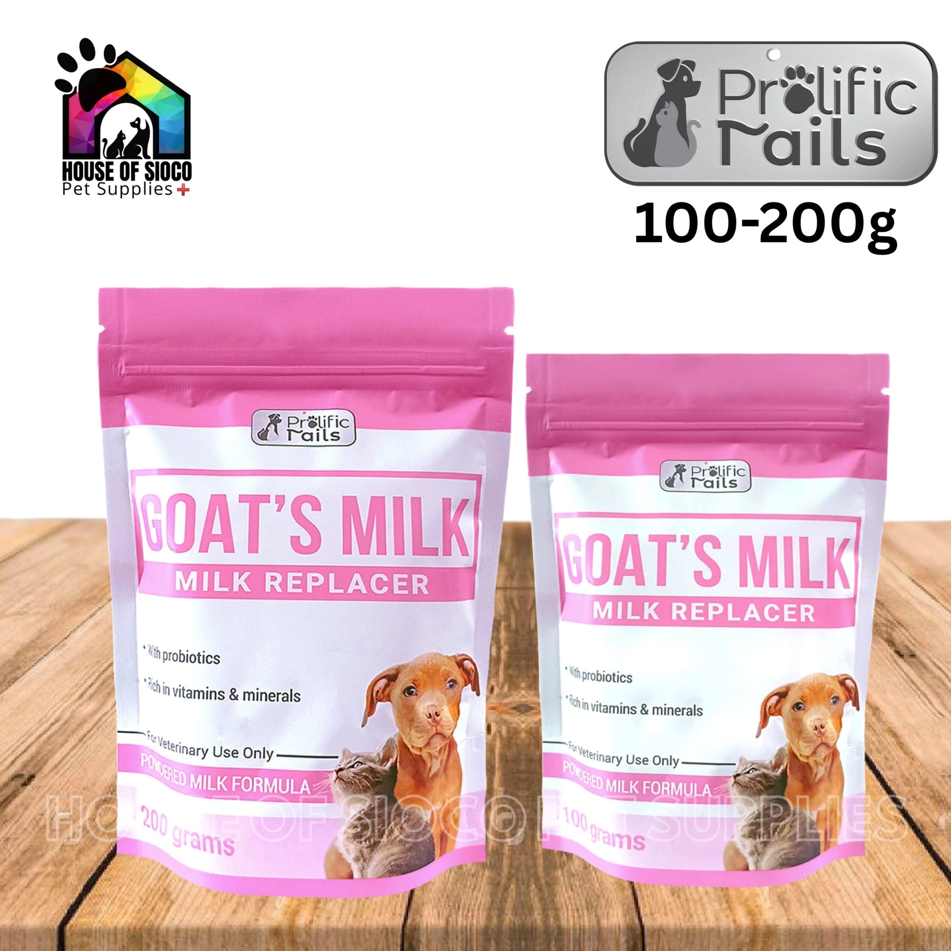 Prolific Tails Goat's Milk (Milk Replacer) For Pets 100-200g