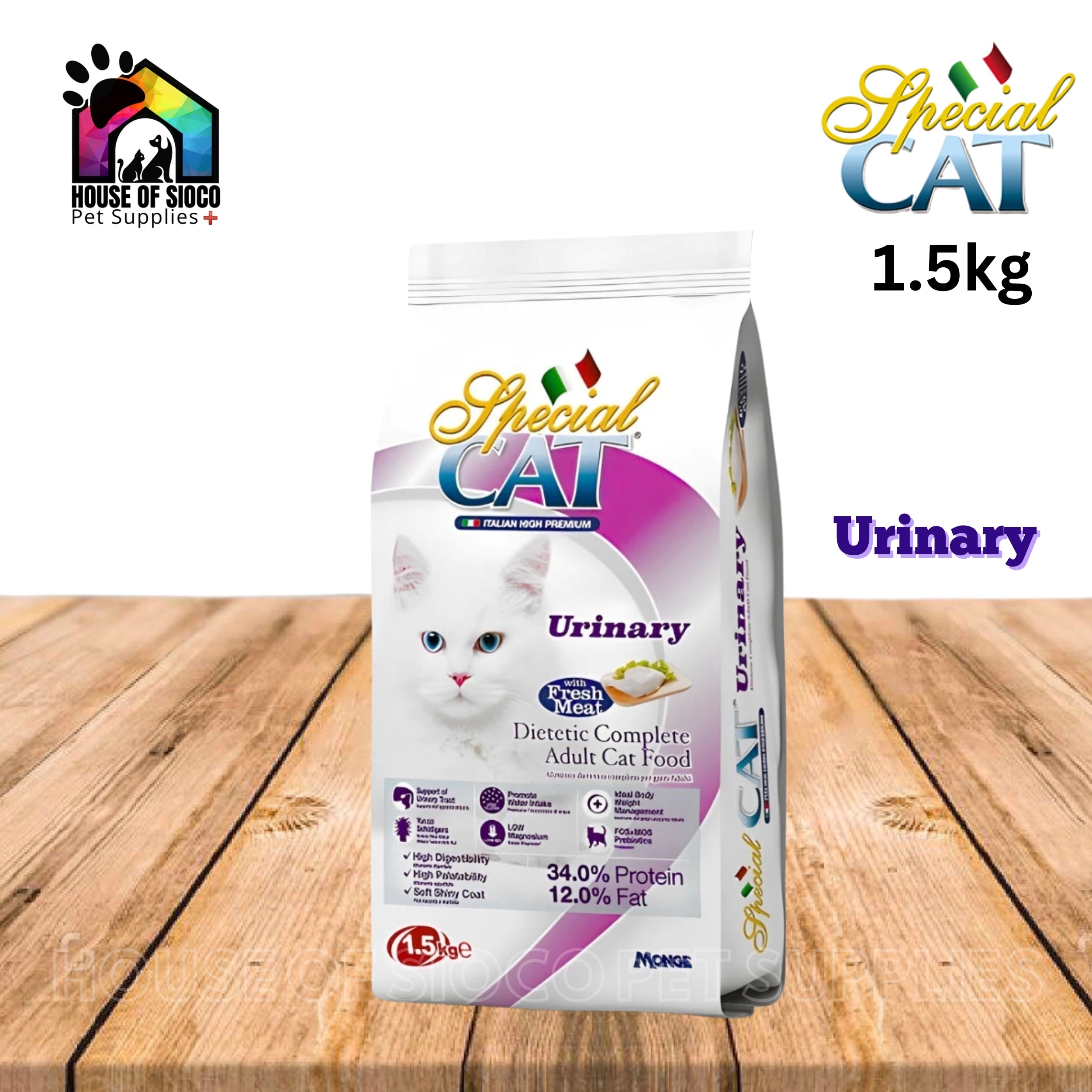 Special Cat Urinary Care (Monge) Dry Cat Food 1-1.5kg