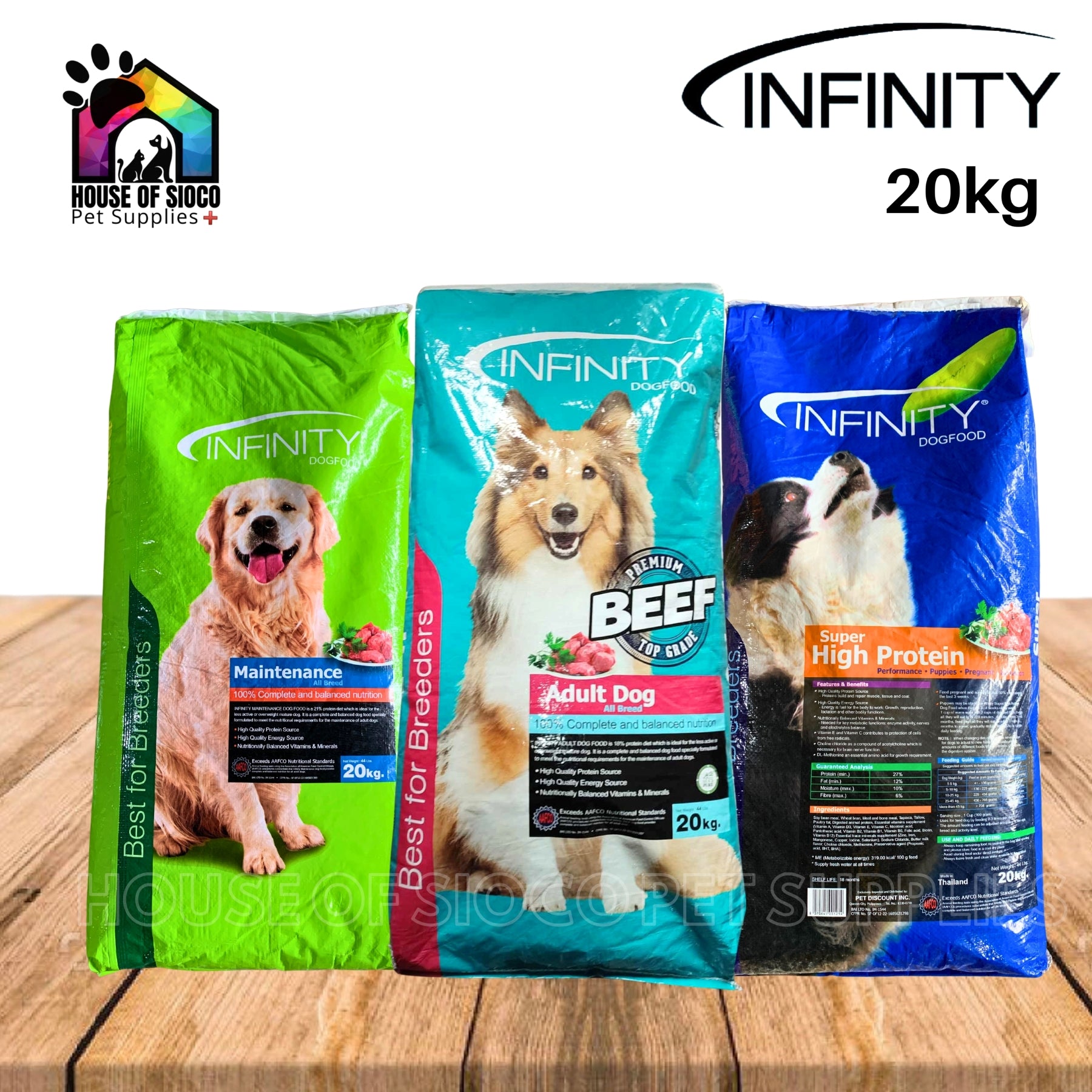 Infinity Dry Dog Food For Adult & Puppy 20kg