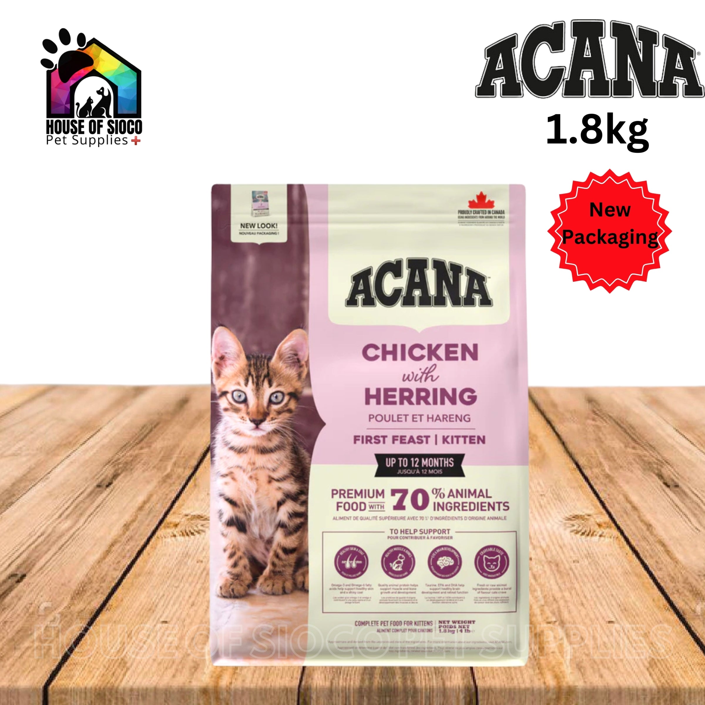 Acana First Feast Kitten Dry Cat Food 1.8kg