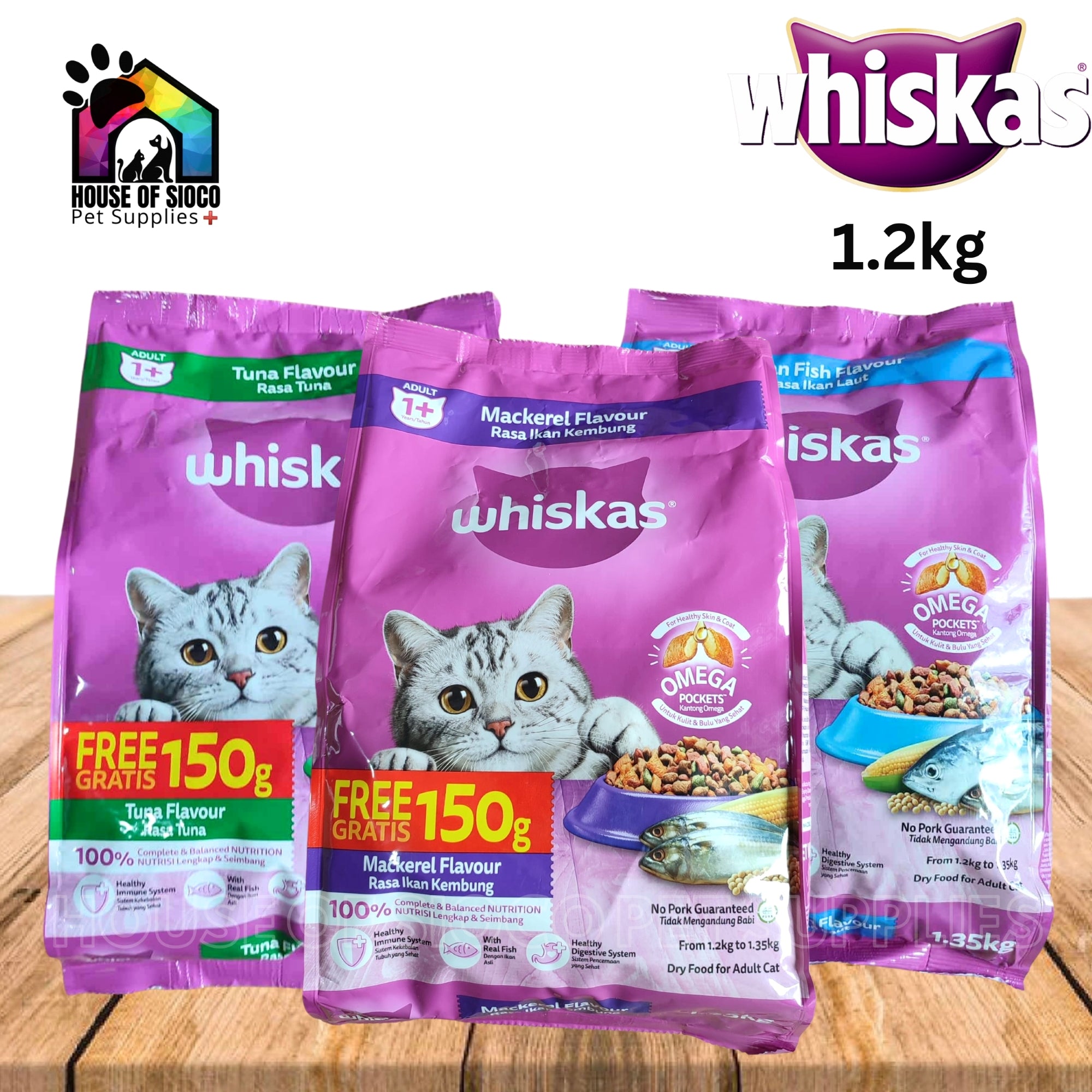 Whiskas Adult Dry Cat Food 1.2kg