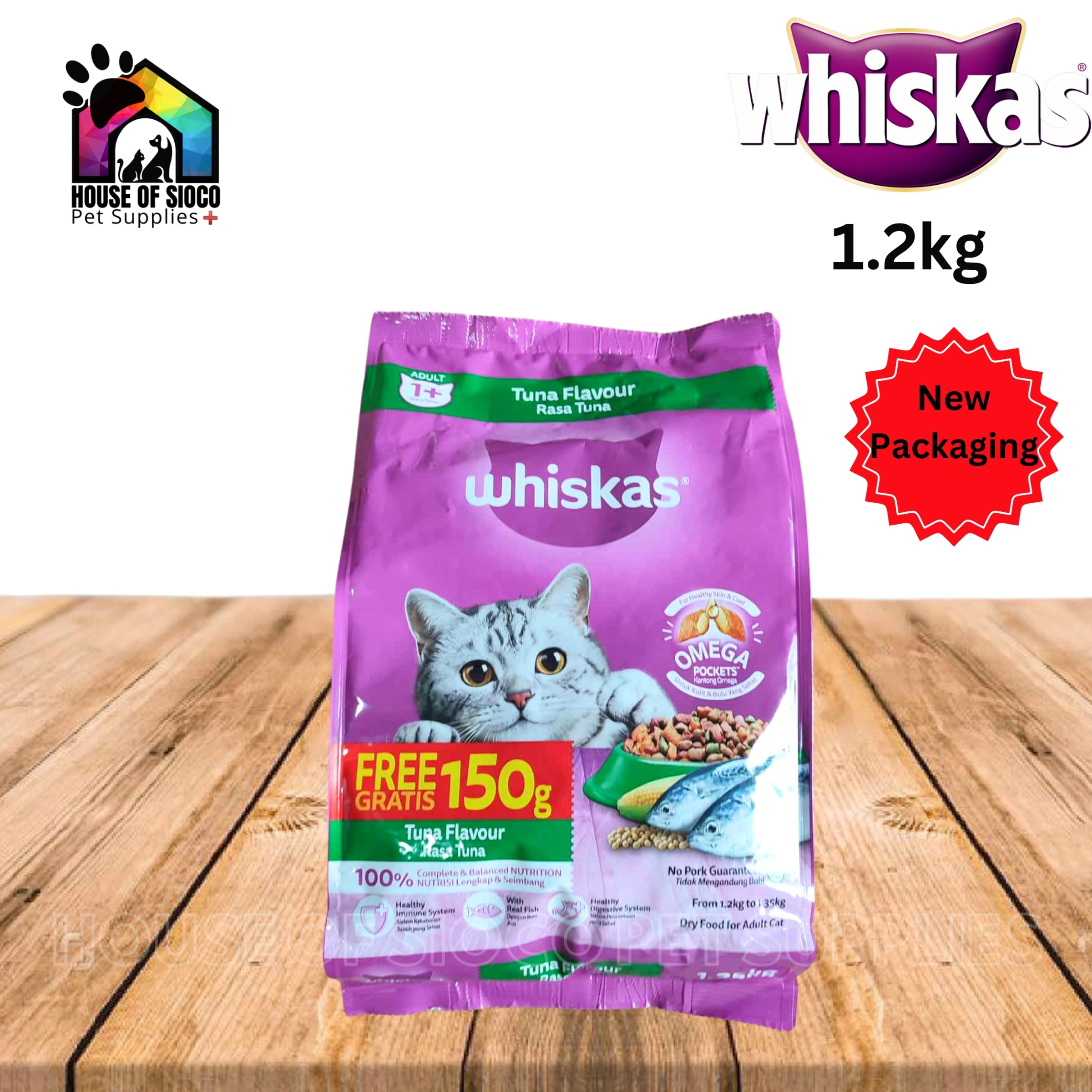 Whiskas Adult Dry Cat Food 1.2kg