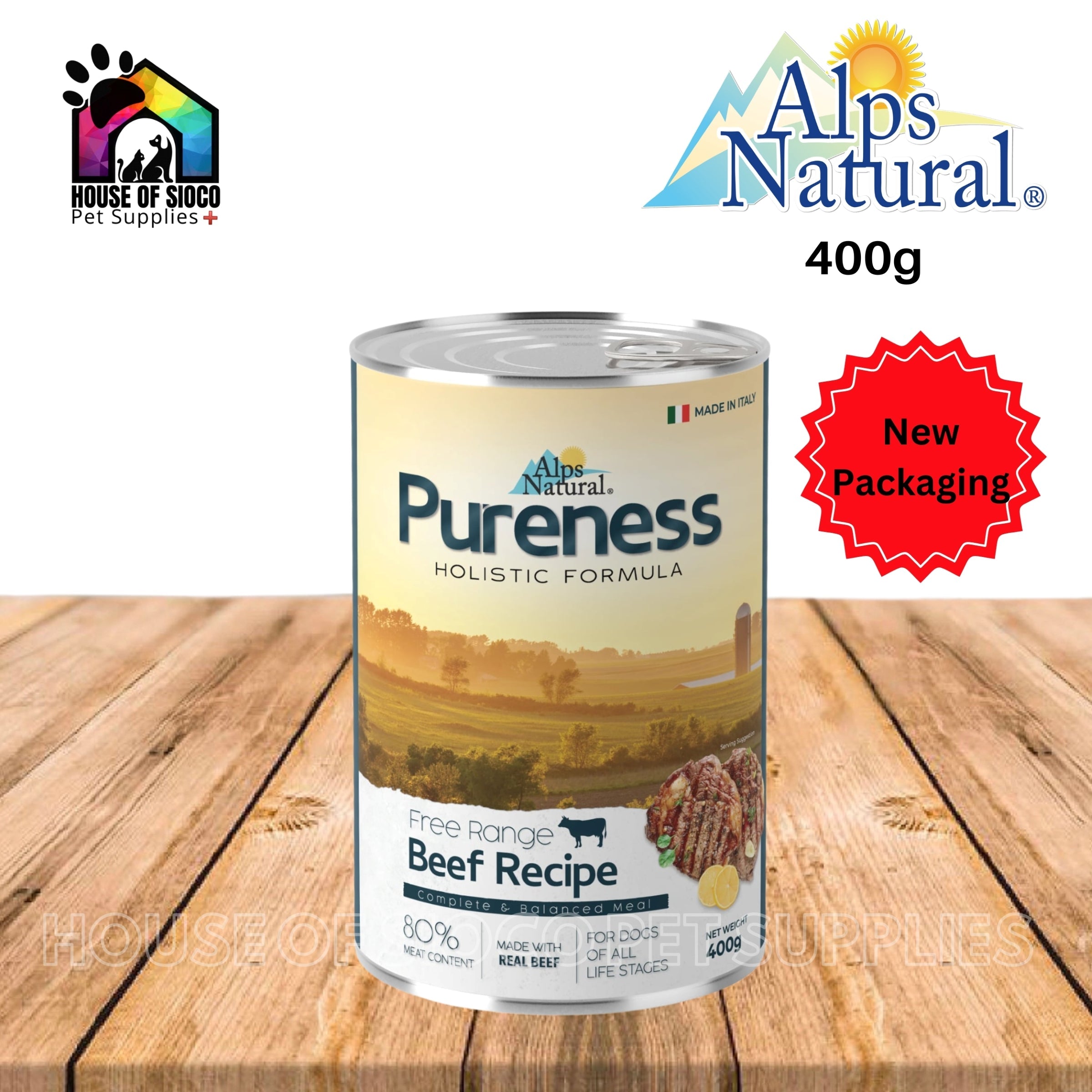 Alps Natural Pureness Wet Dog Food For Adult & Puppy 400g