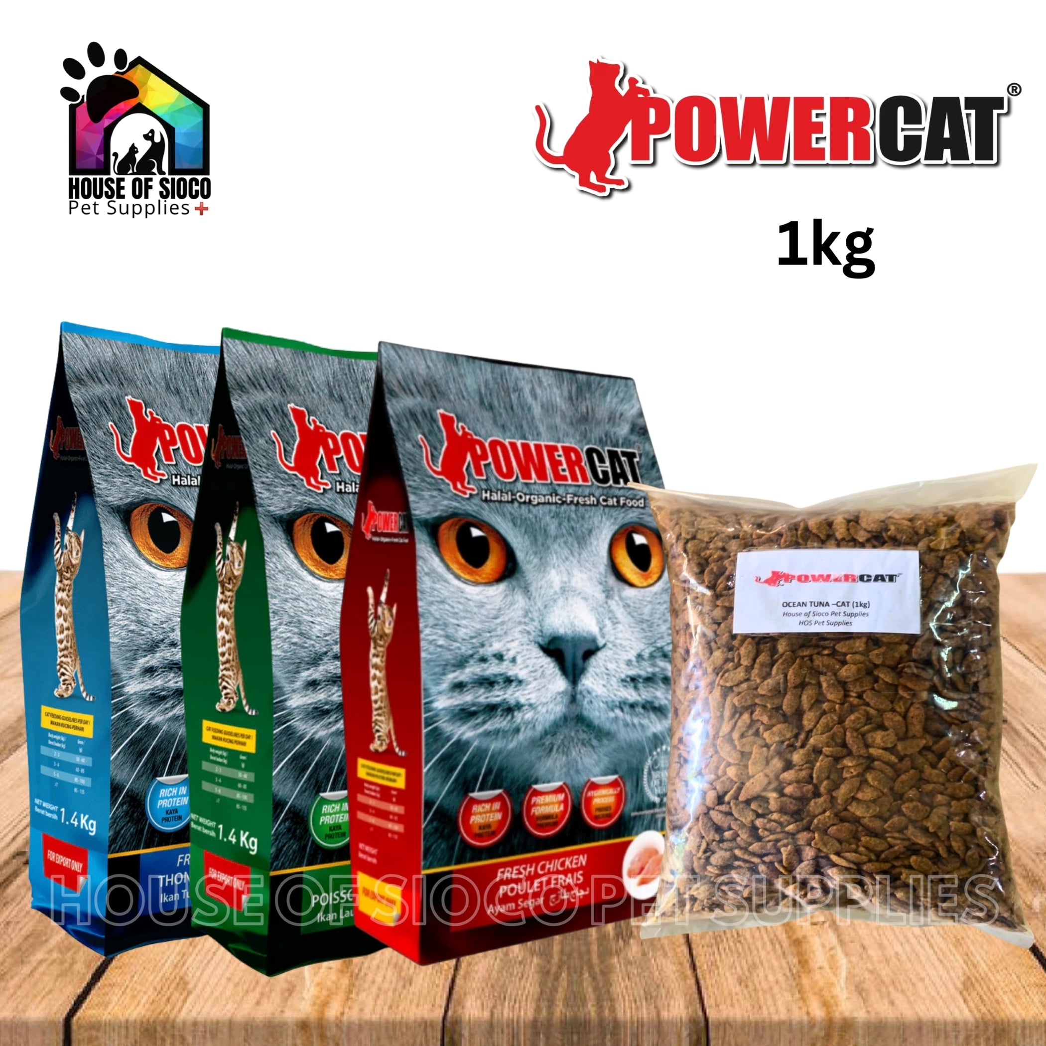 Powercat Adult & Kitten Dry Cat Food 1kg