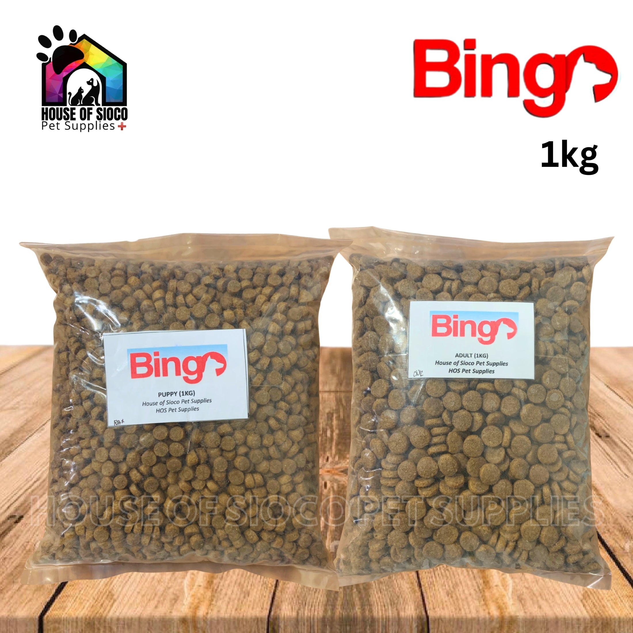 Bingo Dry Dog Food For Adult & Puppy 1kg