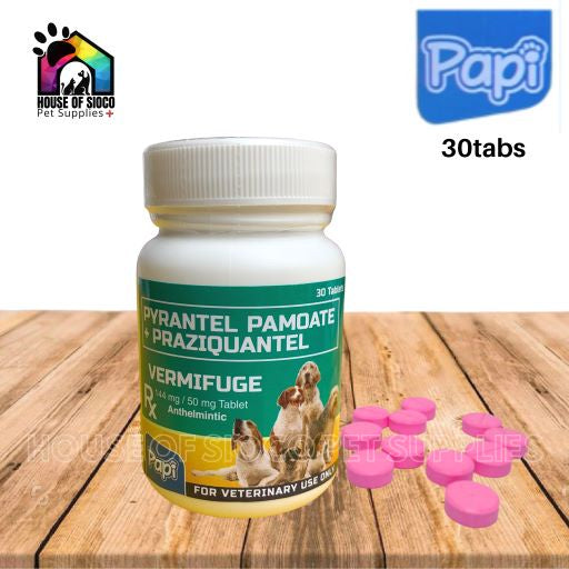 Papi Vermifuge Dewormer Tablet For Pets (30 Tabs)