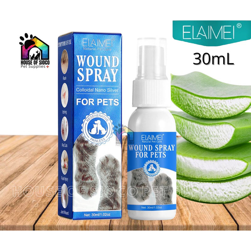 Elaimei Wound Spray Colloidal Nano Silver For Pets 30ml